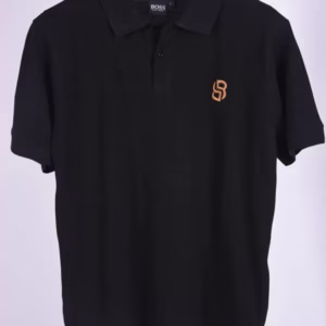 Polo Boss en piqué de coton avec détails logotés Ref-BS8H880 ( Noir )